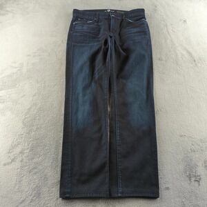 7 For All Mankind Slimmy Jeans Mens 33x32 Blue Slim Straight Denim Made USA